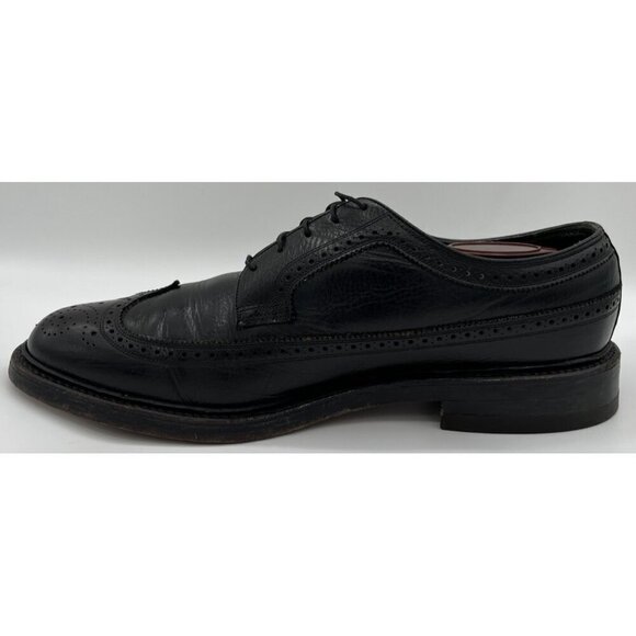 Vintage Florsheim Imperial Size 12D Black Leather Cordovan Wingtip Oxfords 76019 main image 8